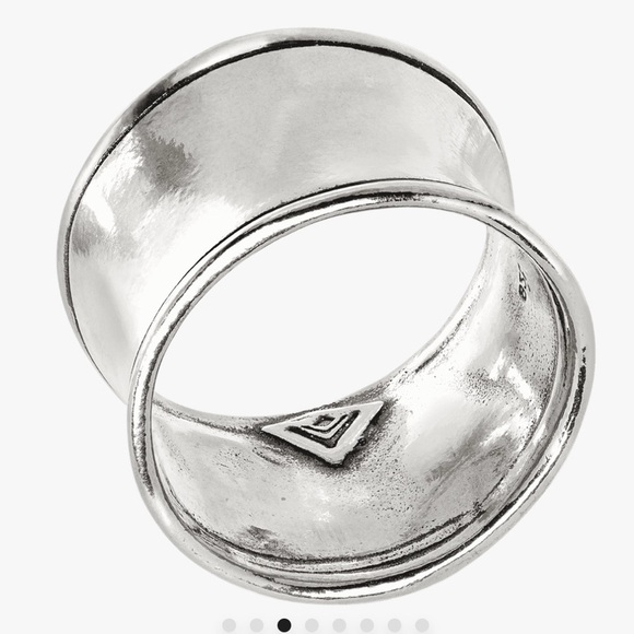 Silpada Hammered Cuff Silver Wide Band Ring size 9 - Picture 4 of 4